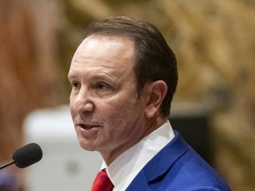 Gov. Jeff Landry speaks during the start of the special session in the House Chamber on Mo