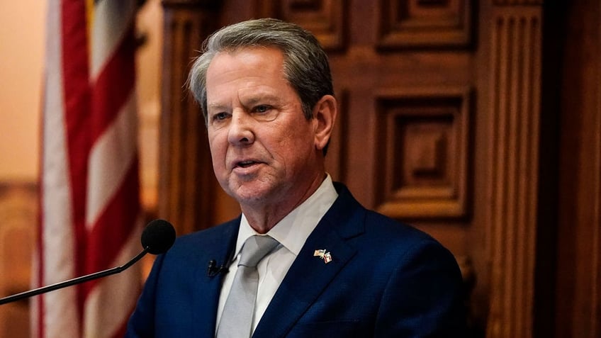 Governor Brian Kemp delivering the State of the State speech in Georgia