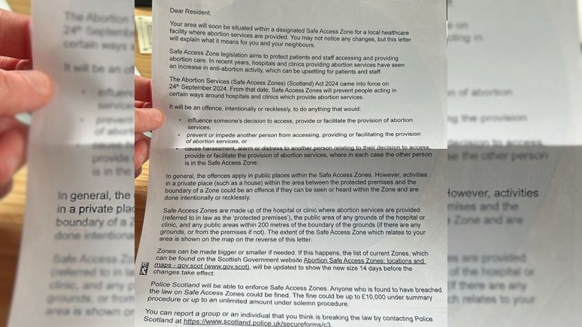 Letter sent to Glasgow residents.