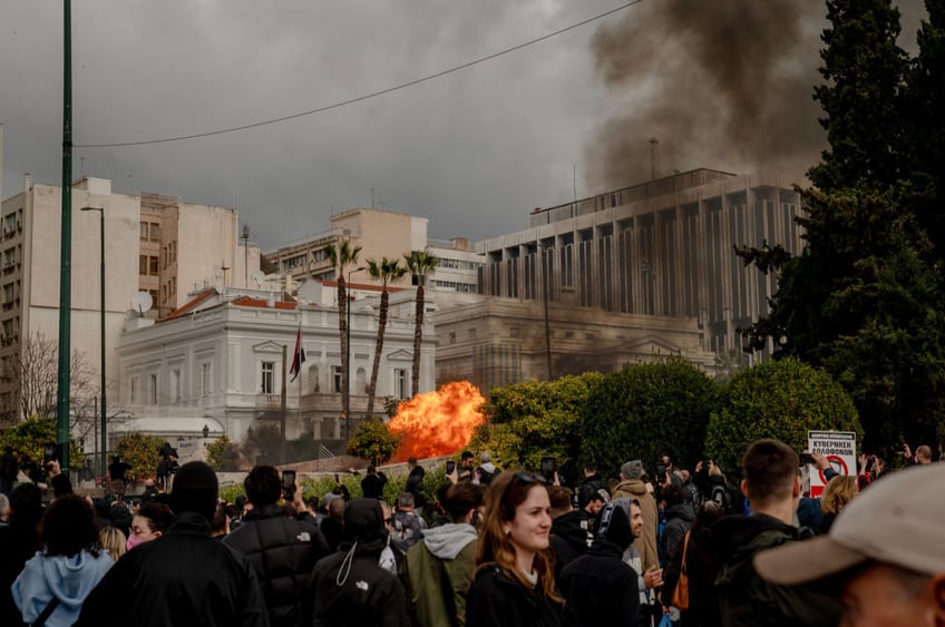 greece over 1 million takeover streets to demand safety reforms 2 years after deadly train collision