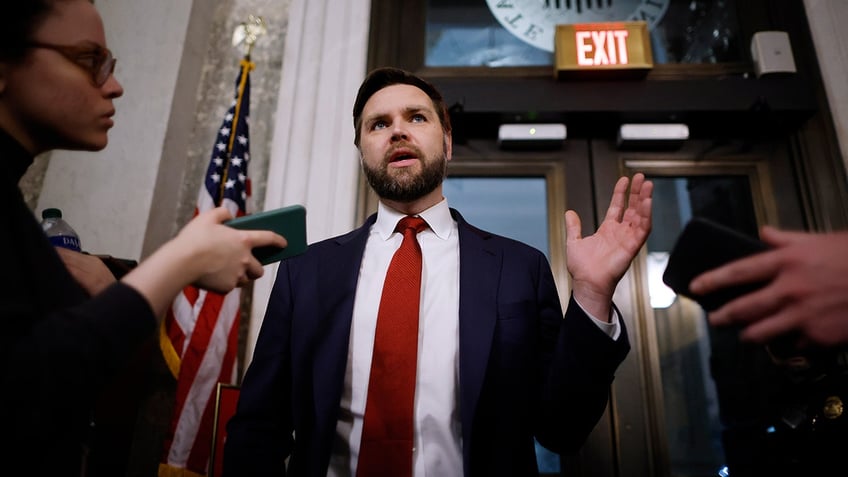 Sen. JD Vance, R-Ohio speaks to reporters