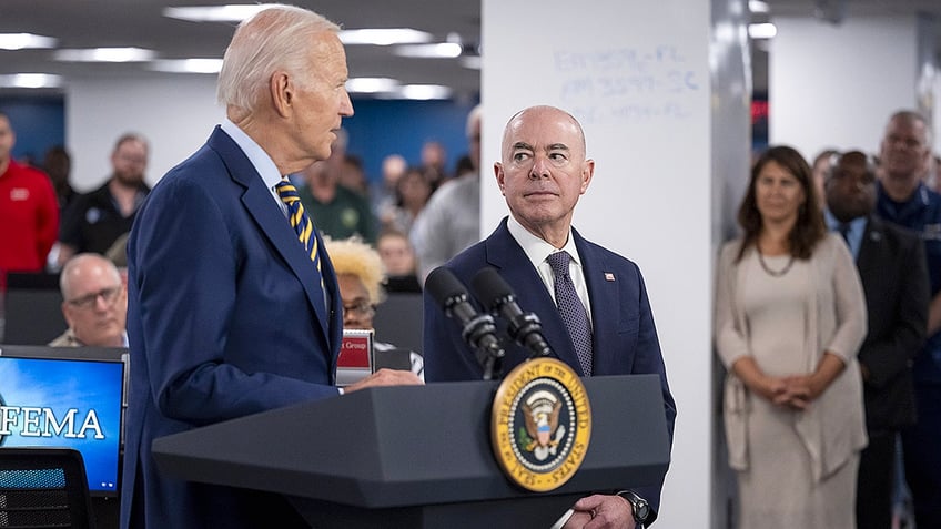 President Joe Biden and Homeland Security Secretary Alejandro Mayorkas