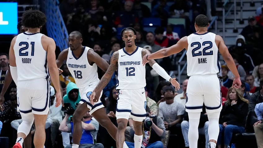 Ja Morant celebrates