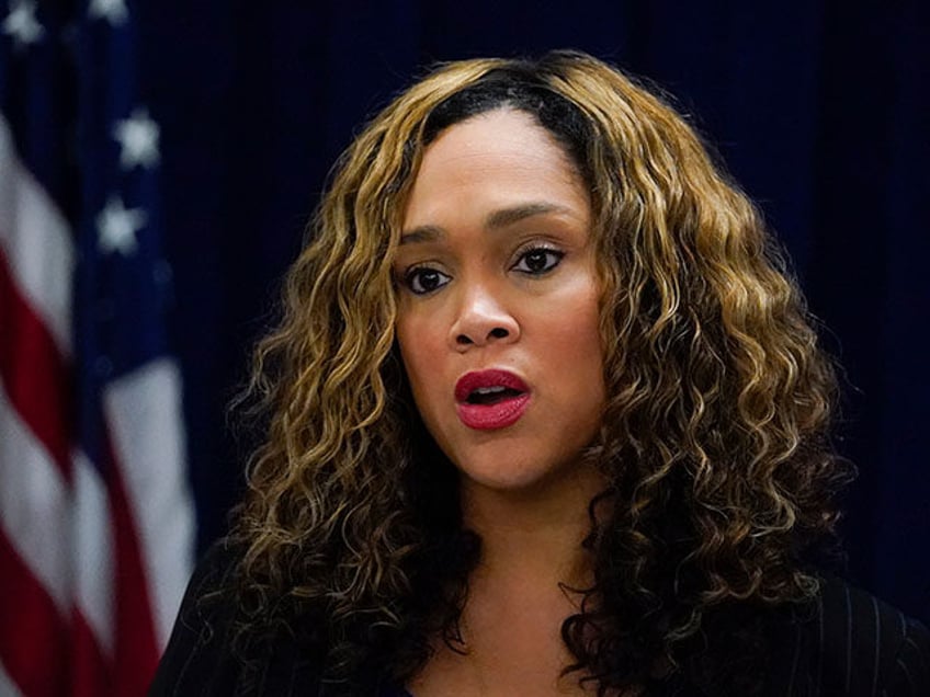 Maryland State Attorney for Baltimore City Marilyn Mosby speaks during a news conference o