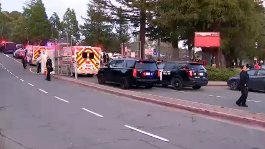 Authorities outside California high school after shooting