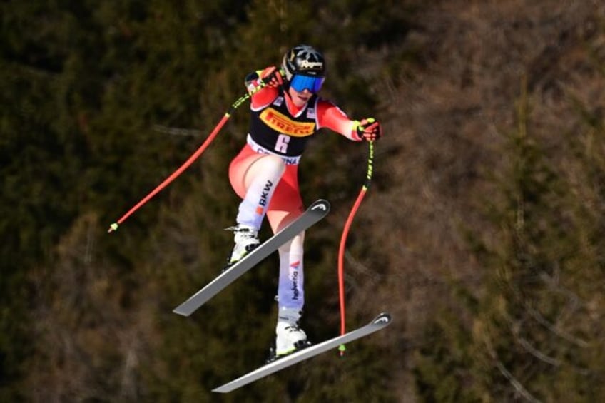 Switzerland's Lara Gut-Behrami won the super-G at Cortina d'Ampezzo on Sunday