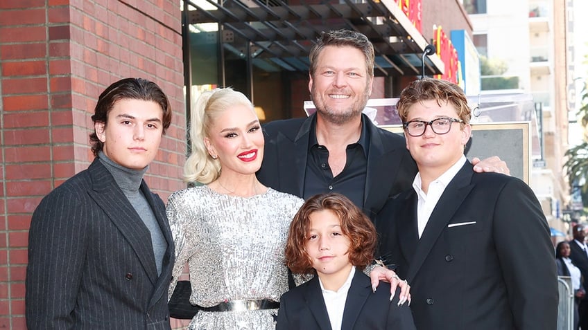 Blake Shelton, Gwen Stefani and her children