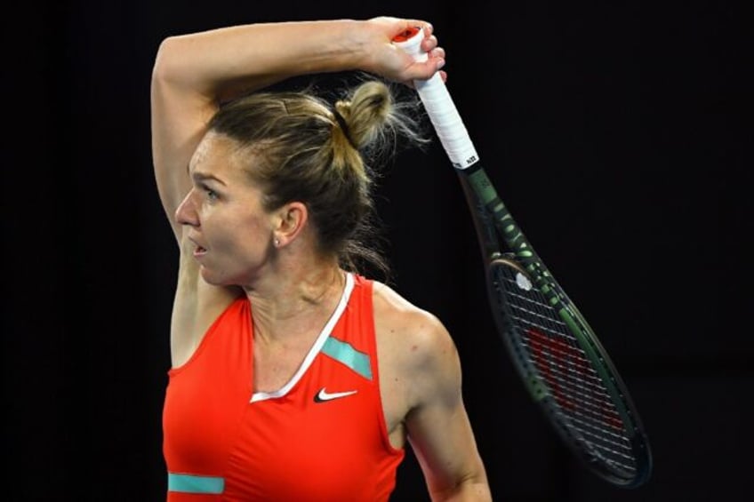 Romania's Simona Halep in action at Melbourne in 2022