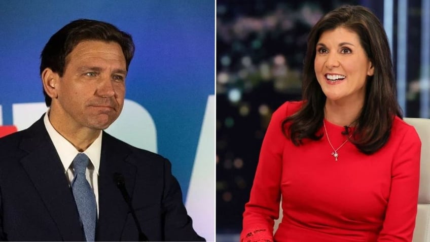 Republicans Ron DeSantis and Nikki Haley