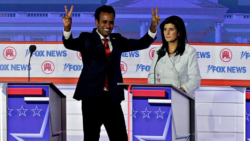 haley ramaswamys feud intensifies after she compares his israel policies to aoc and far left squad