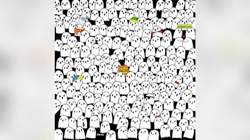 halloween brain teaser can you find the panda hidden in this ghostly crowd