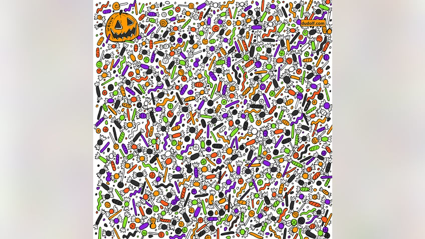 halloween candy brain teaser can you find the hidden spider and candy corn