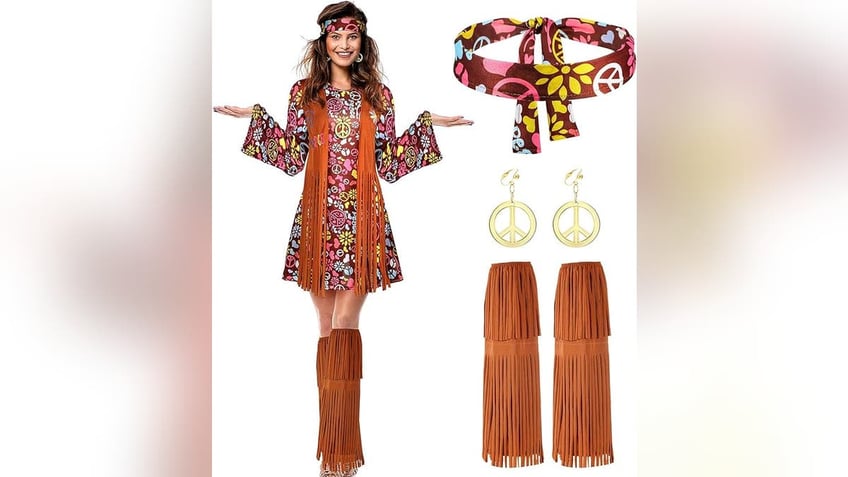 Give off a 60's vibe with this hippie look.