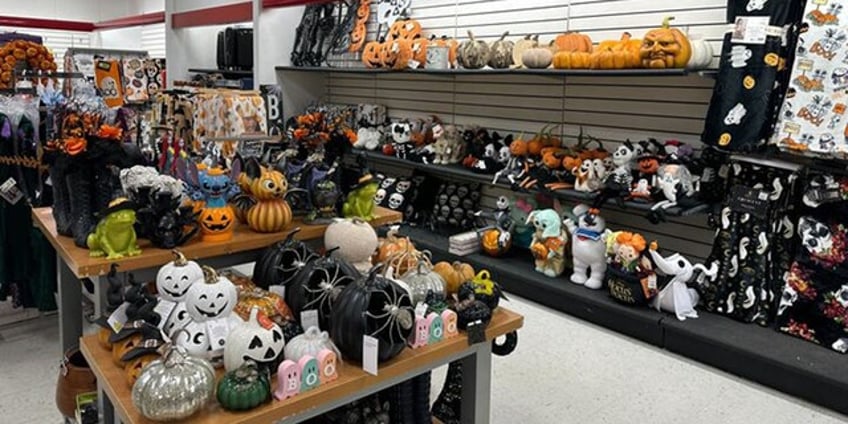 halloween decor swarms shelves in summer and social media users sound off already