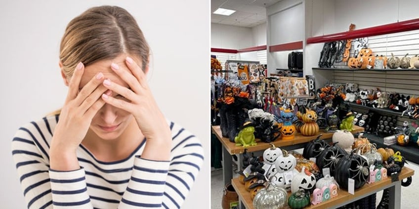 halloween decor swarms shelves in summer and social media users sound off already