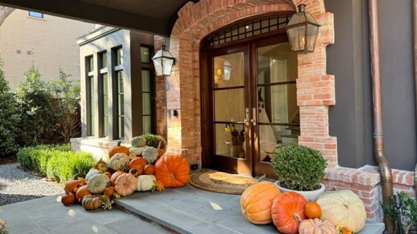 Festive front porch