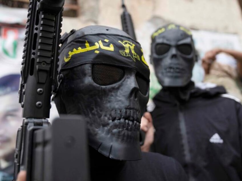 Hamas skull mask (Nasser Nasser / Associated Press)