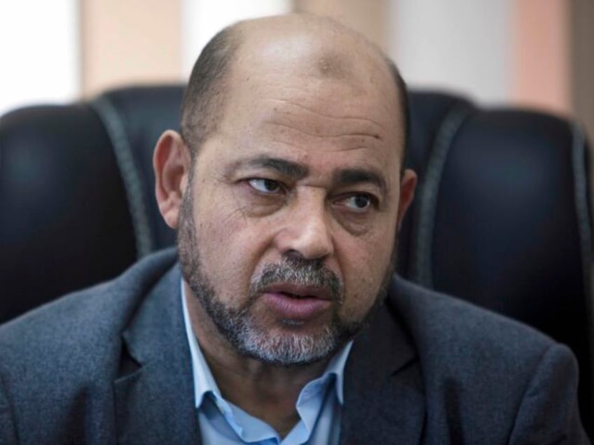 Palestinian Senior Hamas leader Moussa Abu Marzouk, speaks during an interview with The As