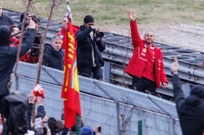 'Every ingredient': Lewis Hamilton waves to fans after he tried the new F1 Ferrari SF-25