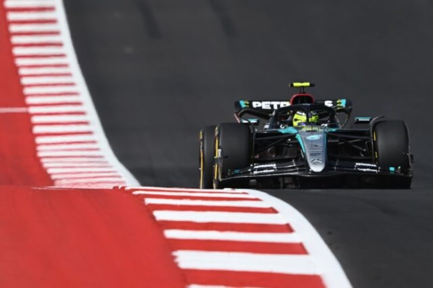 Mercedes driver Lewis Hamilton races during the United States Formula One Sprint