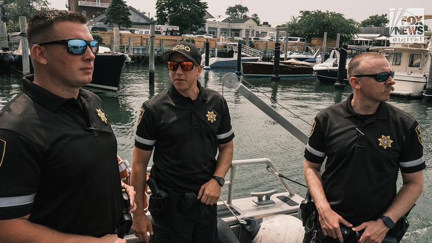 The Suffolk County Sheriff's Office Marine Unit patrols the Great Peconic Bay