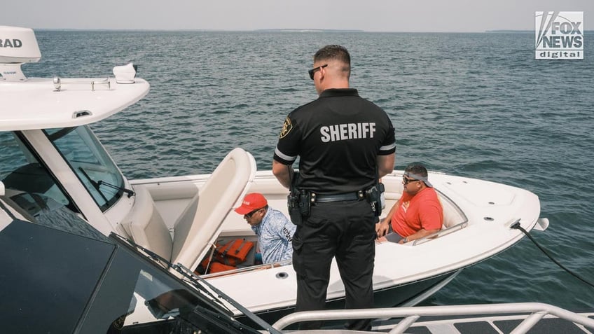 The Suffolk County Sheriff's Office Marine Unit patrols the Great Peconic Bay