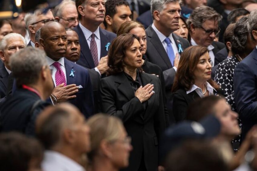 harris desantis and giuliani are among politicians marking sept 11 terror attacks at ground zero