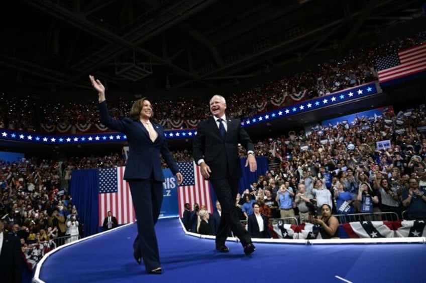 Democratic presidential candidate Kamala Harris and her running mate Tim Walz held the big