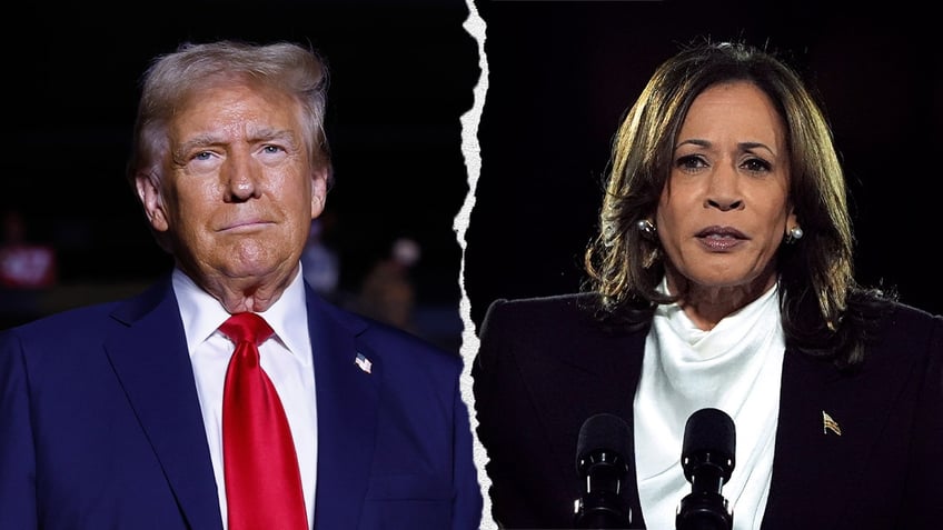 Trump and Harris split