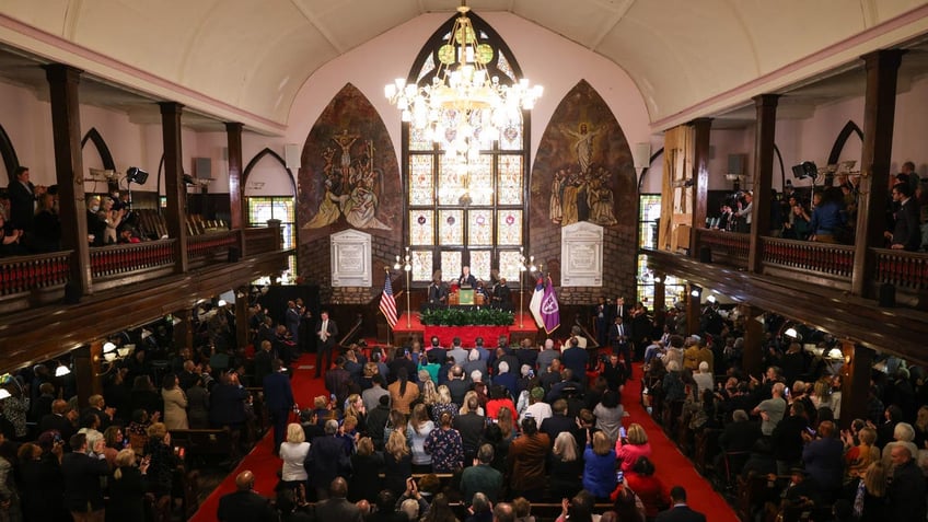 Biden in church