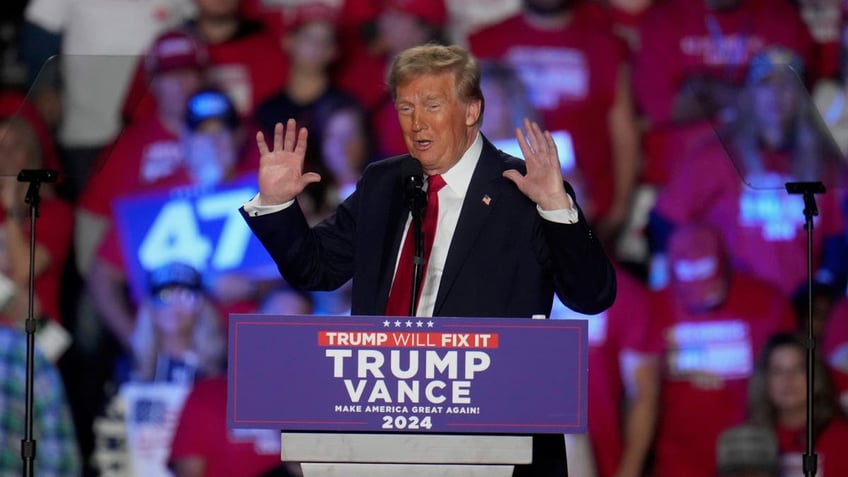 Donald Trump closeup shot at rally