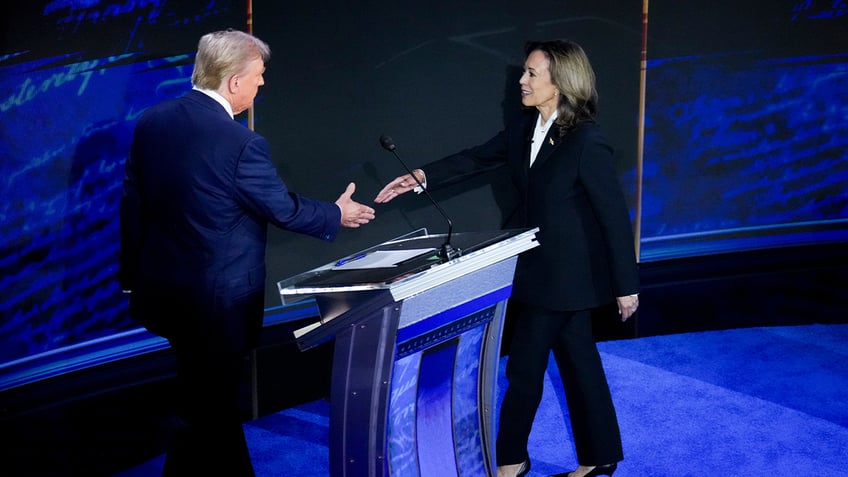 Trump and Harris on debate