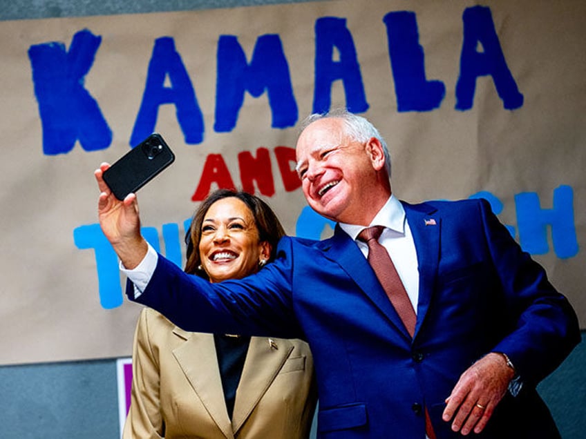 Democratic presidential candidate, U.S. Vice President Kamala Harris and Democratic vice p