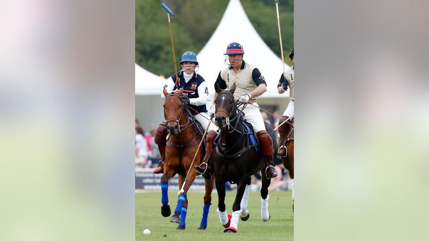 Stefanie Powers playing polo with King Charles