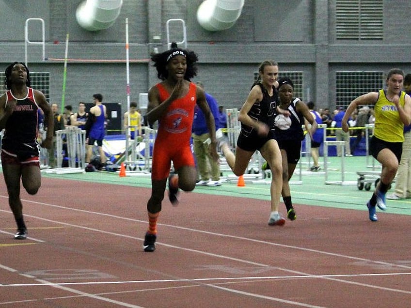 FILE - In this Feb. 7, 2019 file photo, Bloomfield High School transgender athlete Terry M