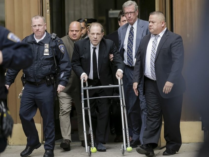 Harvey Weinstein leaves New York court, Monday, Jan. 6, 2020, in New York. The disgraced movie mogul faces allegations of rape and sexual assault. Jury selection begins this week. (AP Photo/Seth Wenig)