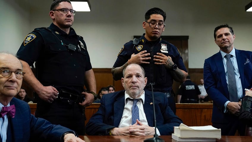 Harvey Weinstein attends a hearing ahead of his retrial at State Supreme Court