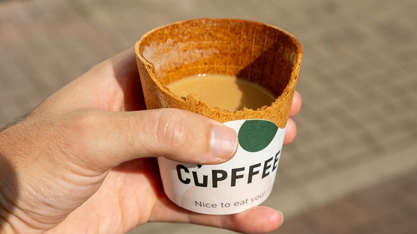 have your cup and eat it too coffee shop introduces edible cups in an effort to cut down on waste