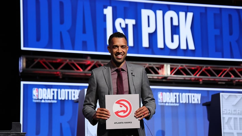 Landry Fields smiles after getting No. 1 pick