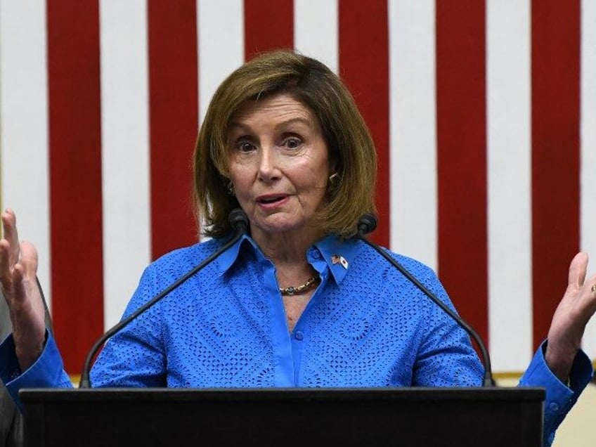 US House Speaker Nancy Pelosi attends a press conference at the US Embassy in Tokyo on Aug