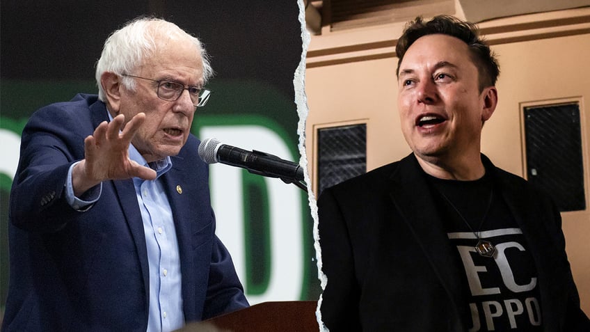 Sen. Bernie Sanders, I-Vt., left, said Elon Musk "cannot buy an election here in Wisconsin" after Musk donated to conservative candidate for Wisconsin Supreme Court, Brad Schimel.