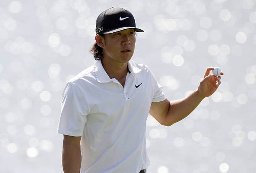 Anthony Kim acknowledges the crowd on the 18th hole during the first round of the Arnold Palmer Invitational presented by MasterCard at the Bay Hill...