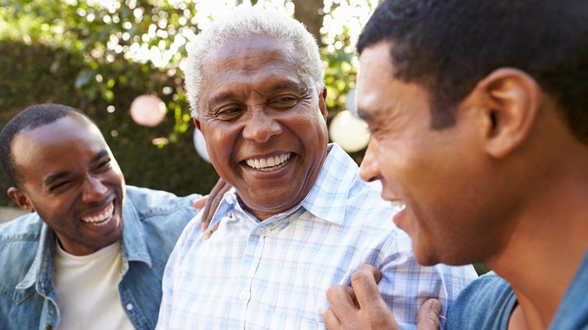 family laughs together