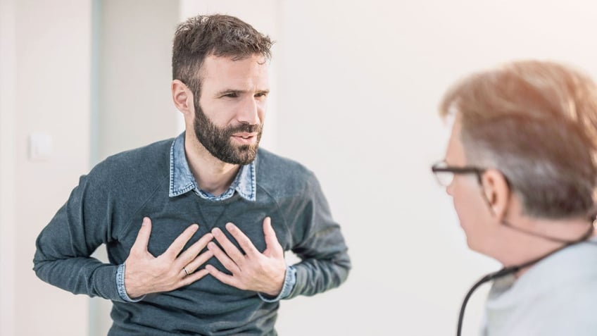 Man at doctor