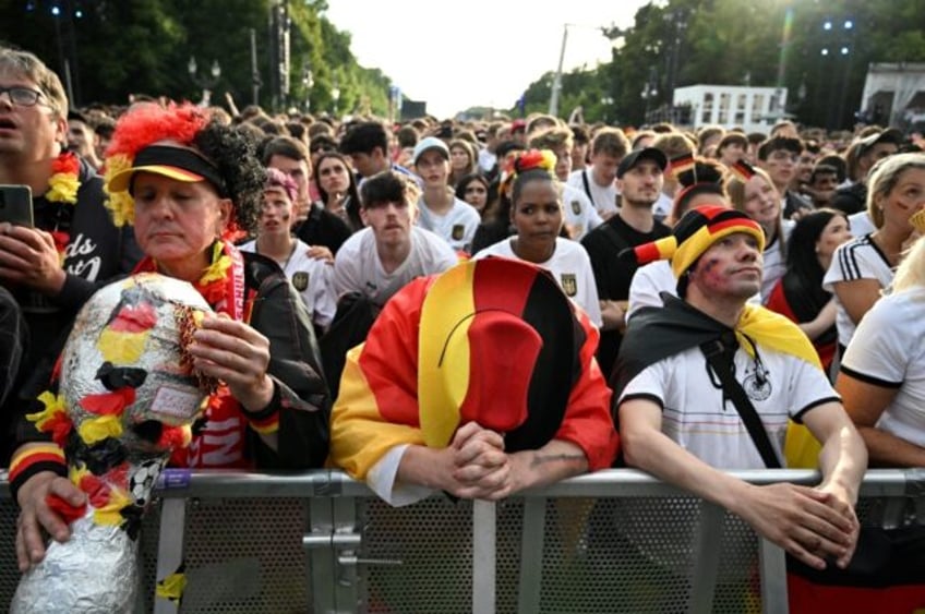 Germany supporters watch on in Berlin as their country was eliminated from Euro 2024 by Sp