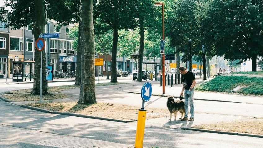 man with dog