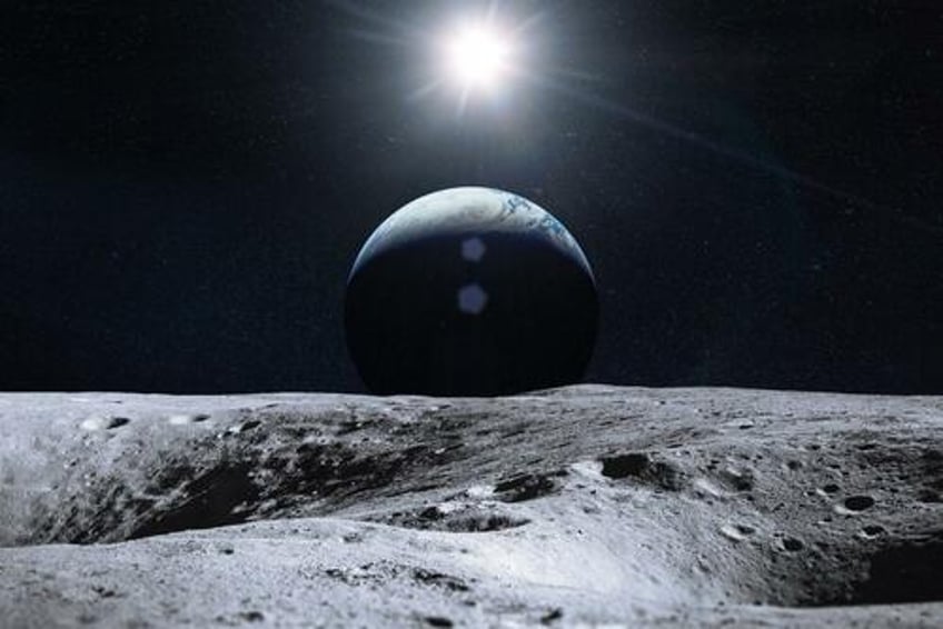 heat is radiating from a huge mass under the moon