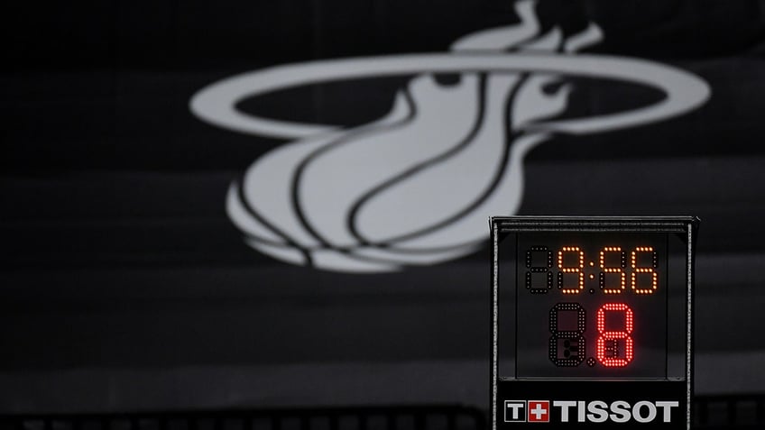 Miami Heat logo at a game