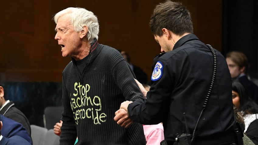 hecklers scream at blinken for israel hamas ceasefire during senate hearing where is your pride america