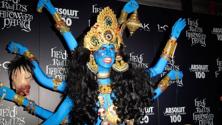 Heidi Klum's past unique costumes include the Hindu goddess, Kali.